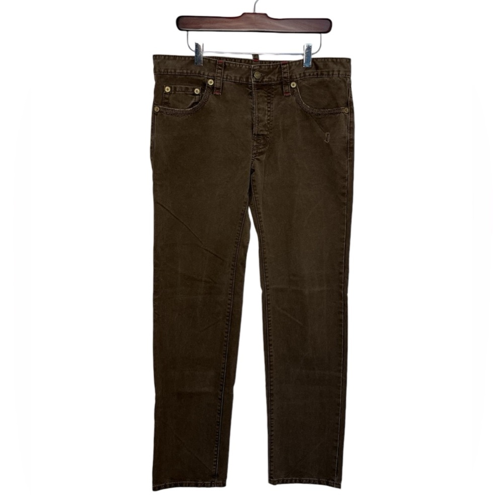 DSQUARED2 Mens Distressed Slim Straight Jeans Denim Pants Brown US 34 36 EU 48